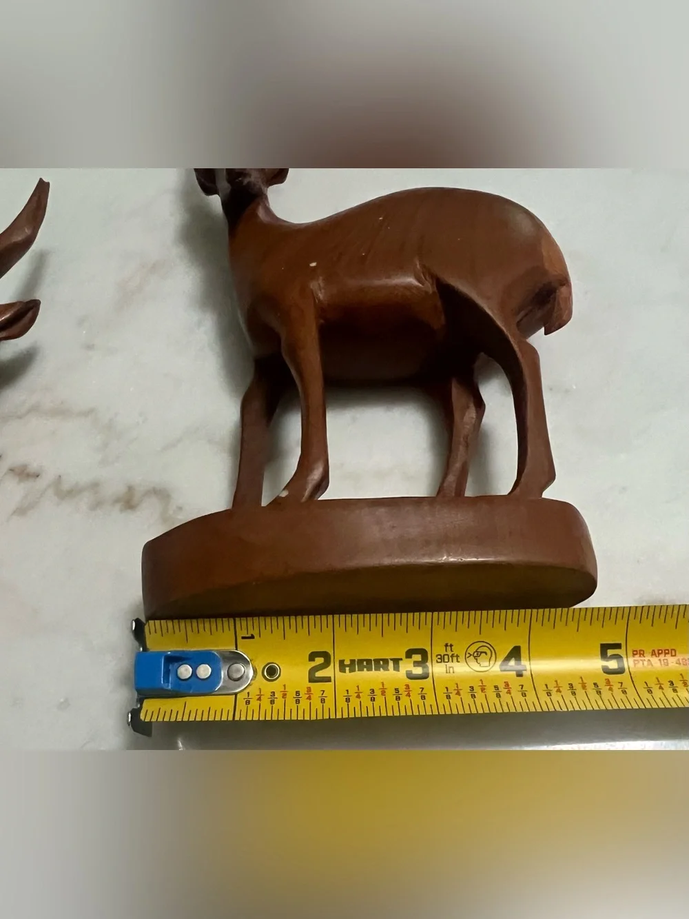 Hand Carved Wooden African Gazelle Impala Deer Figurine Set Kenya- SEE PICS
